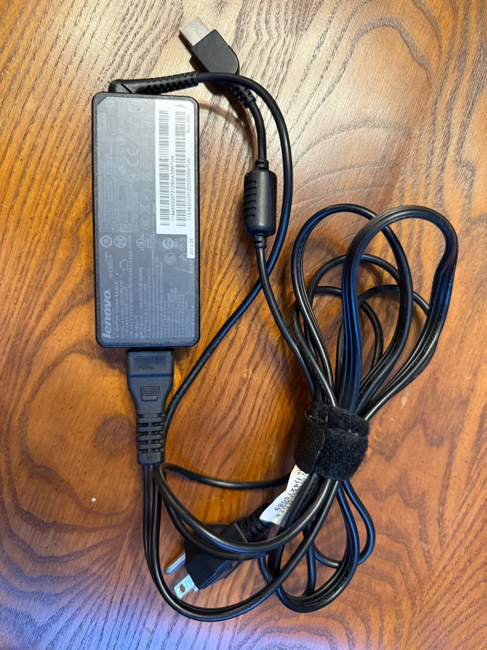 Lenovo AC Adapter Model: ADLX65NLC3A with Integrated Cable